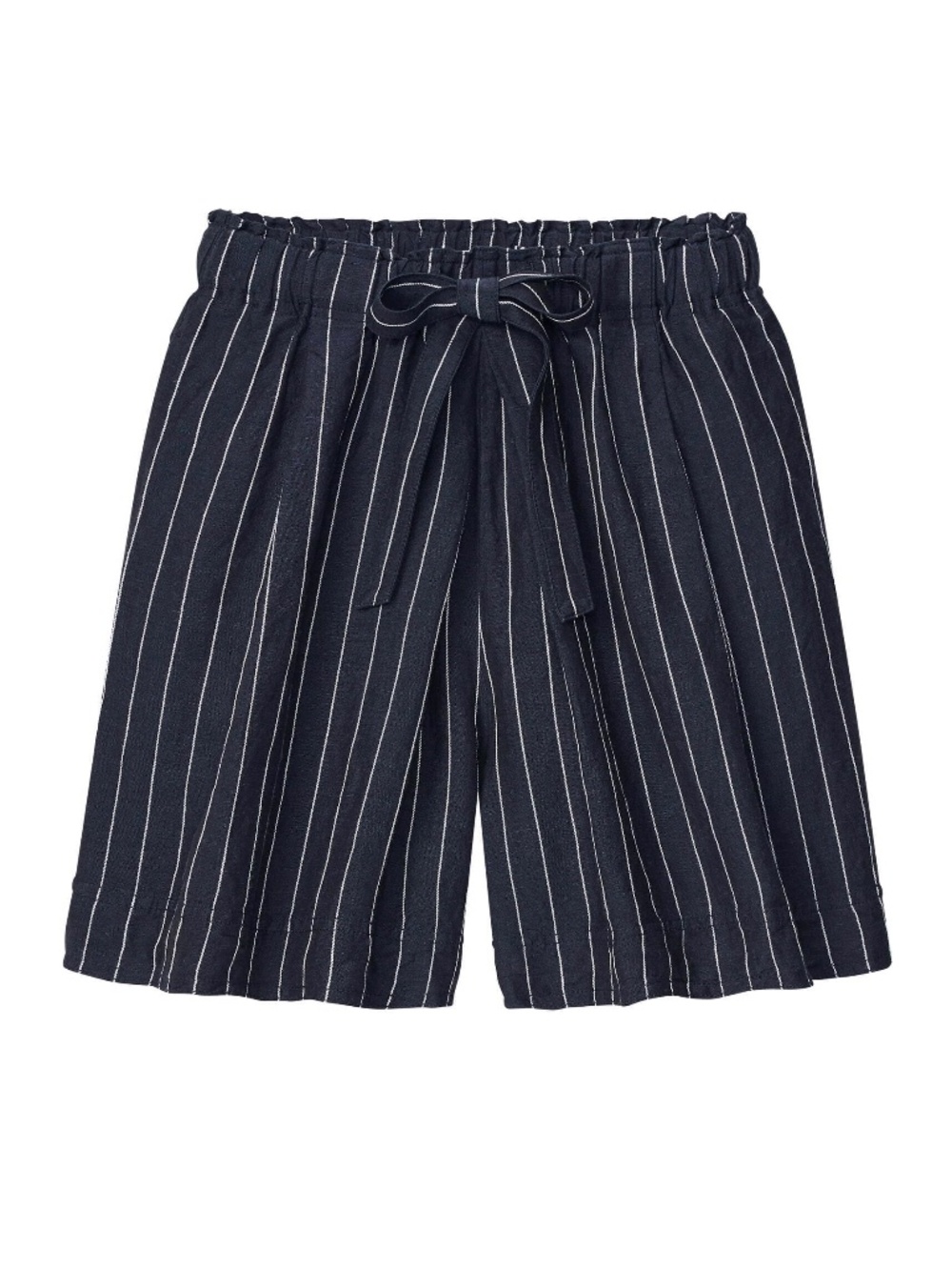 UNIQLO JW Anderson Linen-Blend Tuck Shorts in Navy Blue Size XXS